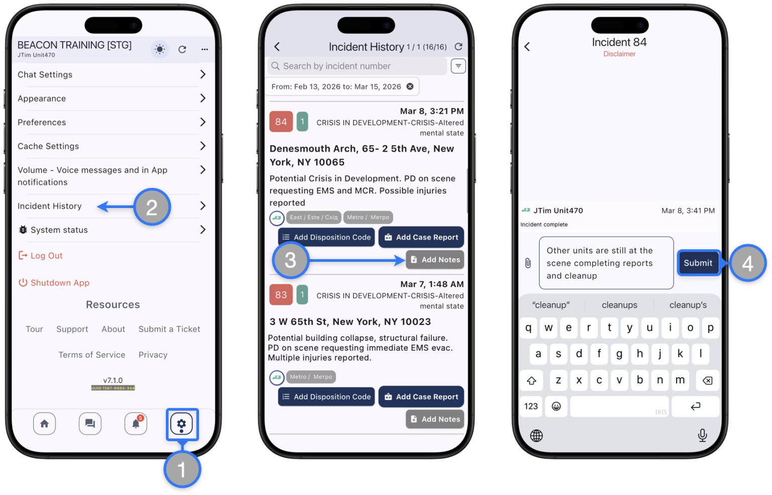 Submit Incident Notes (Mobile App) – Trek Medics Documentation