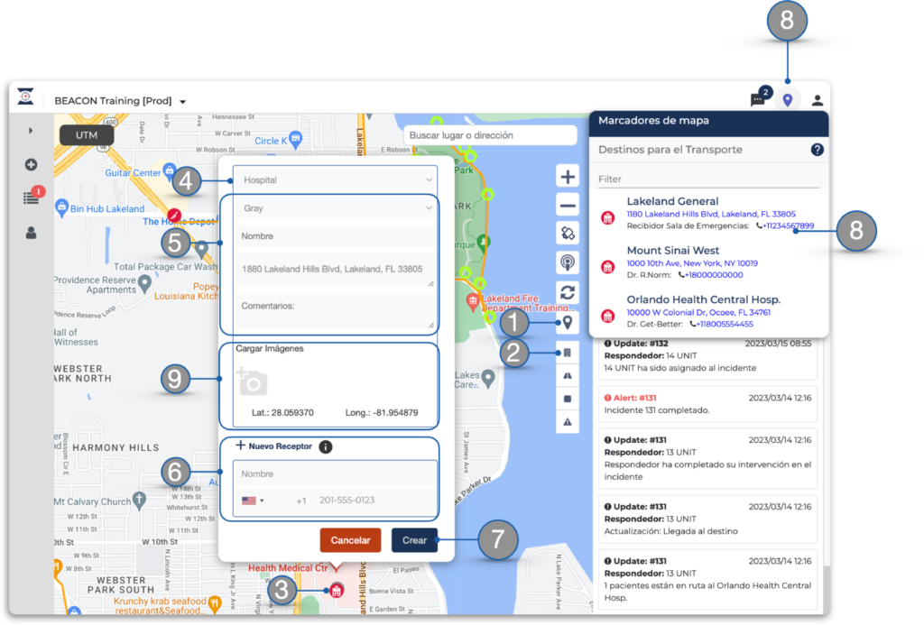 Agregar Destinos De Transporte – Trek Medics Documentation