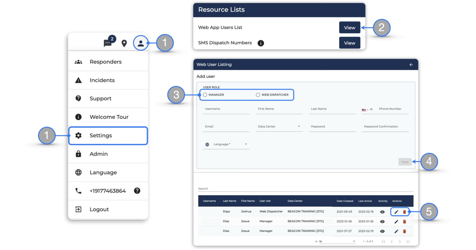 Add and Edit Web Users (ᵐ) – Trek Medics Documentation