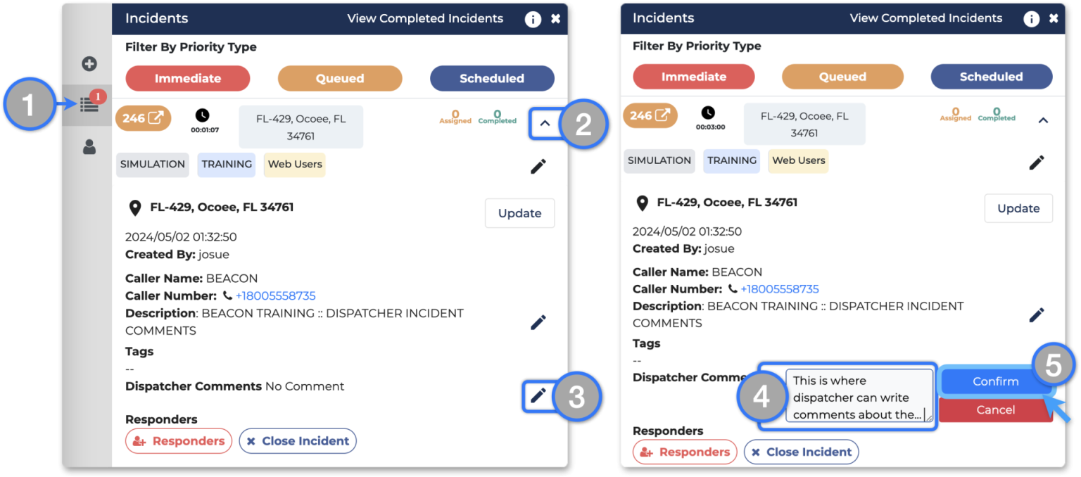 Add Dispatcher Incident Comments – Trek Medics Documentation
